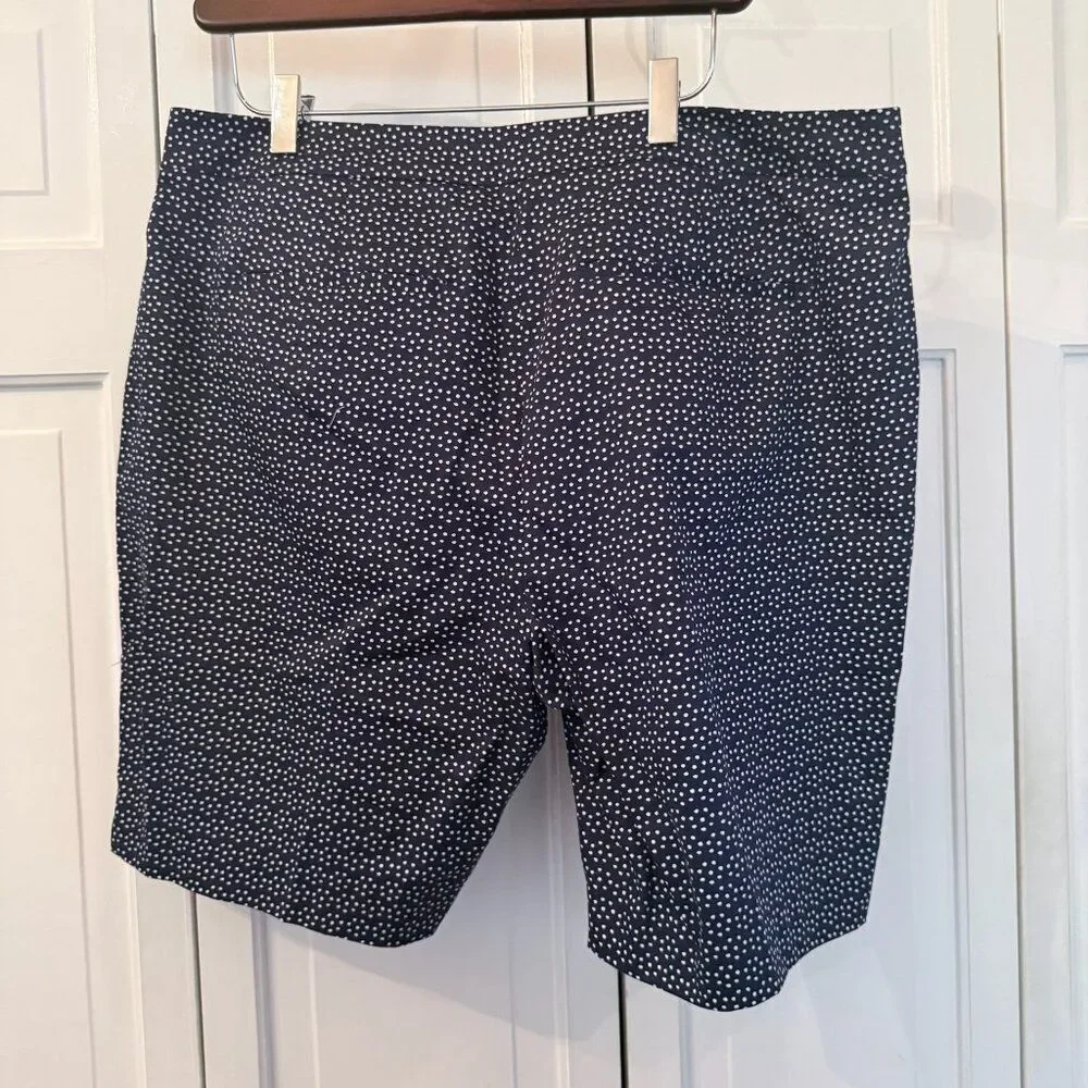 Coldwater Creek Navy Polkadot Chino Shorts